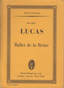 Image for Ballet de la Reine for Orchestra - Study Score