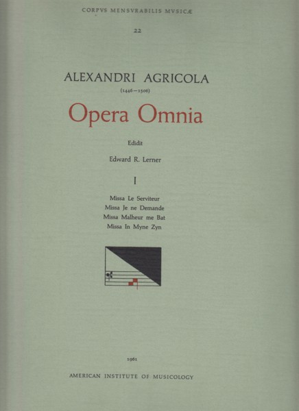 Image for Opera Omnia Vol.1 - Masses