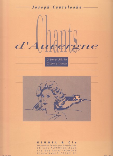 Image for Chants d'Auvergne 3rd Series - Voice & Piano