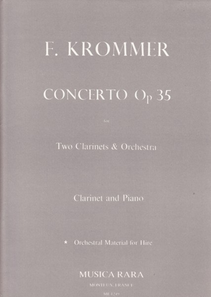 Image for Concerto for Two Clarinets & Orchestra - 2 Clarinets & Piano