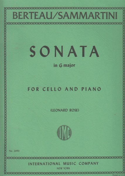 Image for Cello Sonata in G major - Cello & Piano