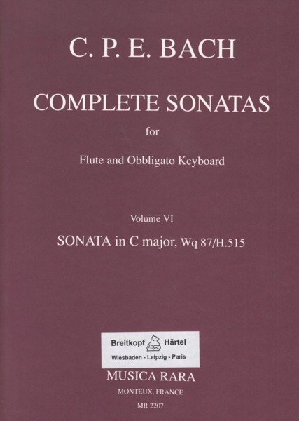 Image for Complete Sonatas for Flute & Basso Continuo Volume VI