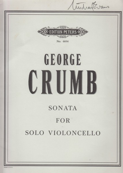 Image for Sonata for Solo Cello