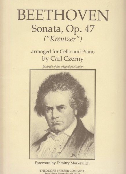 Image for Sonata, Op.47 "Kreutzer" arranged for Cello & Piano
