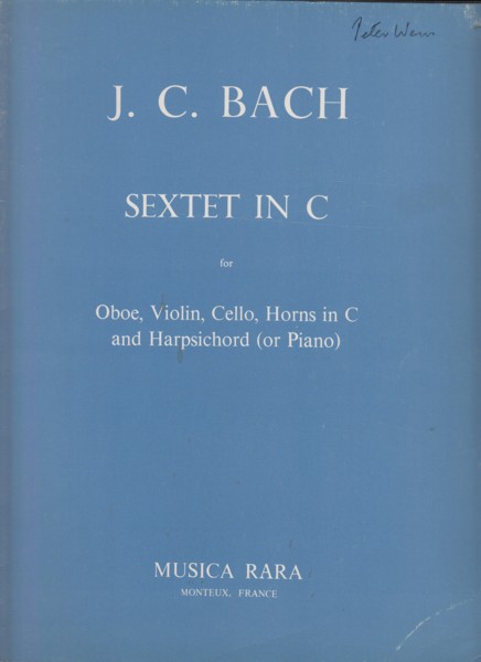 Image for Sextet in C major for Oboe, Violin, Cello, Horns in C and Harpsichord (or Piano) - Score & Parts