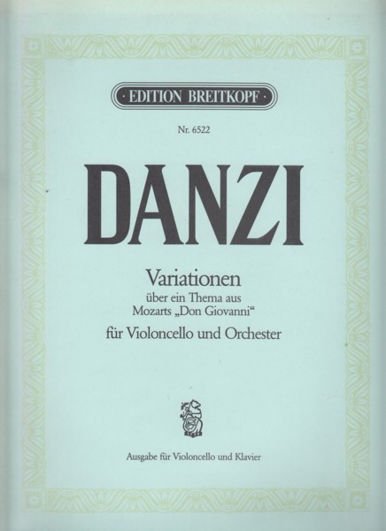 Image for Variations on a theme from Mozart's "Don Giovanni" - Cello & Piano