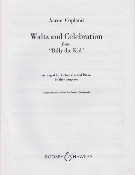 Image for Waltz and Celebration from "Billy the Kid" for Cello & Piano