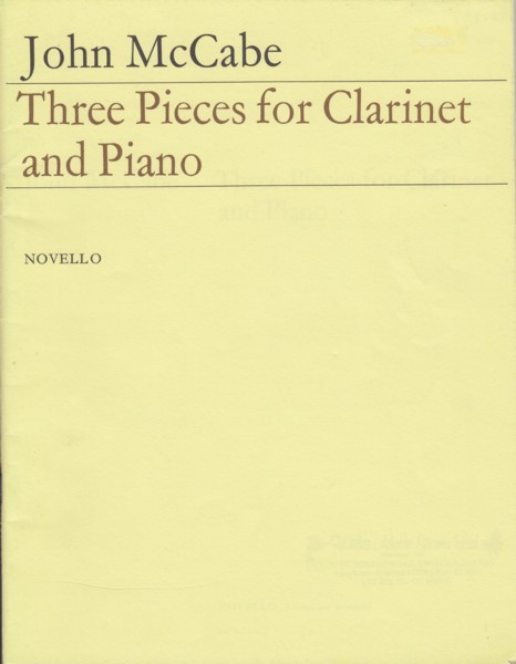 Image for Three Pieces for Clarinet & Piano