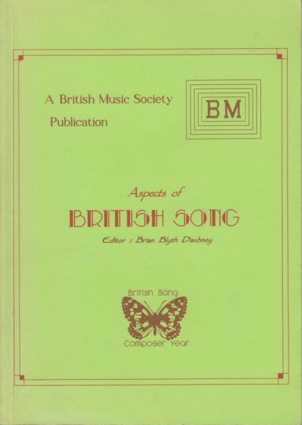 Image for Aspects of British Song, a miscellany of essays.