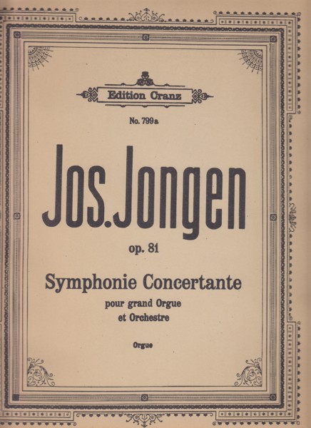 Image for Symphonie Concertante pour Grand Orgue et Orchestre, Op.81 - Solo Organ Part