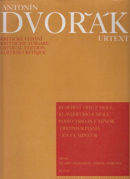 Image for Piano Trio in F minor, Op.65 - Set of Parts