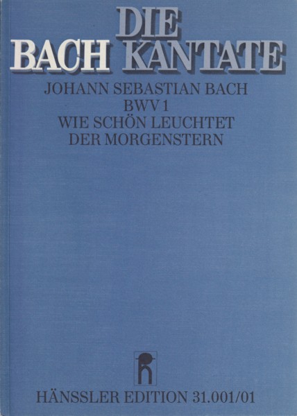 Image for Cantata BWV 1 "Wie Schn Leuchtet der Morgenstern" - Full Score