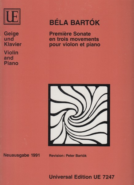 Image for Première Sonate in three movements (1921) for Violin & Piano.
