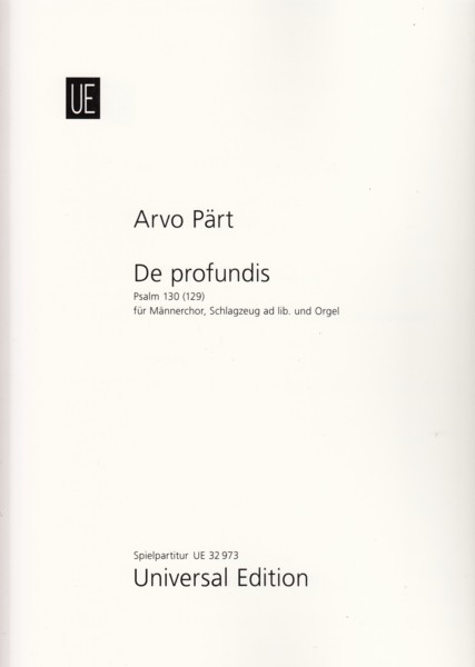 Image for De Profundis Psalm 130 (129) - Score and Parts