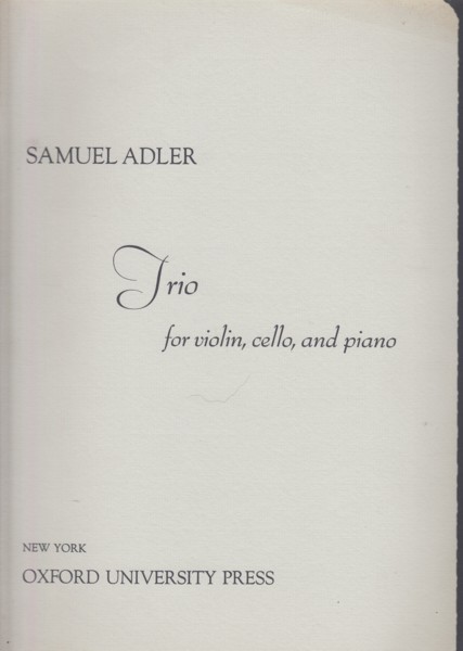 Image for Trio for Violin, Cello and Piano - Set of Parts