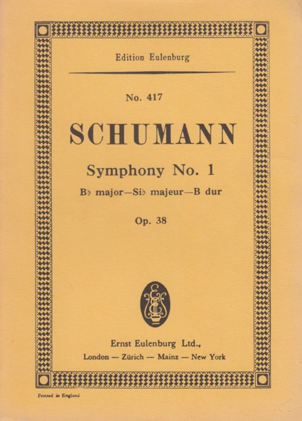 Image for Symphony No.1 in B flat major, Op.38 - Study Score