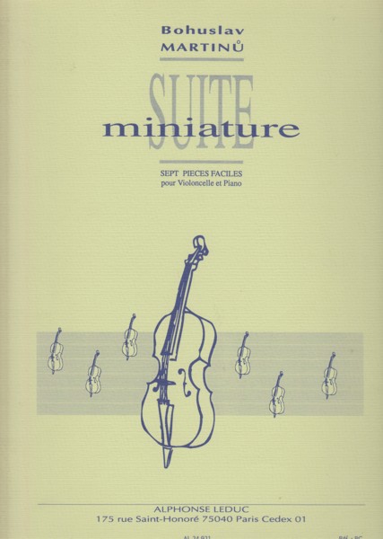 Image for Suite Miniature - Seven Easy Pieces for Cello & Piano