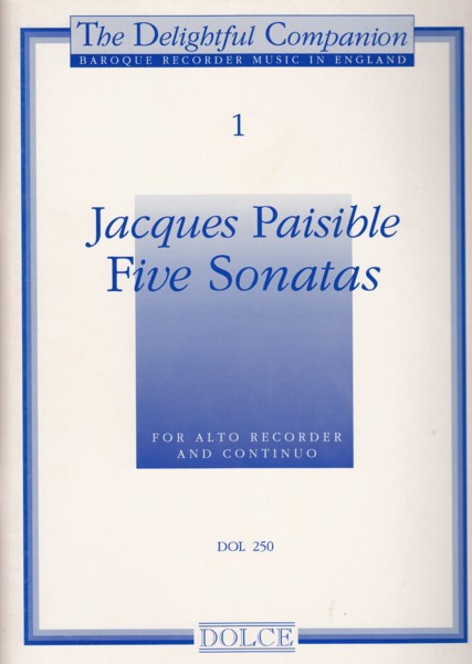 Image for Five Sonatas for Treble Recorder & Continuo