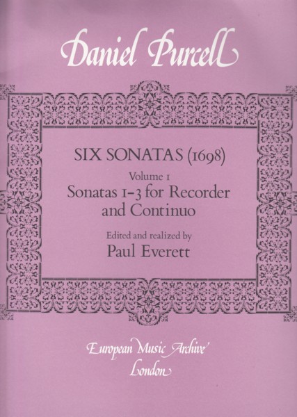 Image for Sonatas 1 - 3 for Treble Recorder & Continuo (1698)
