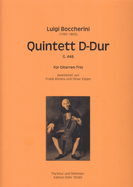 Image for String Quintet in D major, G.448 arranged for Guitar Trio - Score & Parts