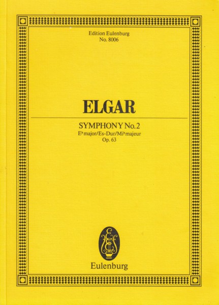 Image for Symphony No.2 in E flat, Op.63 - Study Score