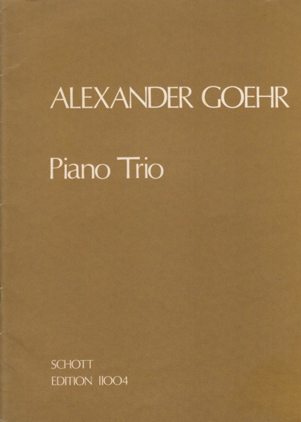 Piano Trio, Op.20 - Set of Parts Image for Piano Trio, Op.20 - Set of Parts