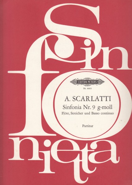 Image for Sinfonia Nr.9 in g minor for Flute, Strings and Basso continuo - Full Score