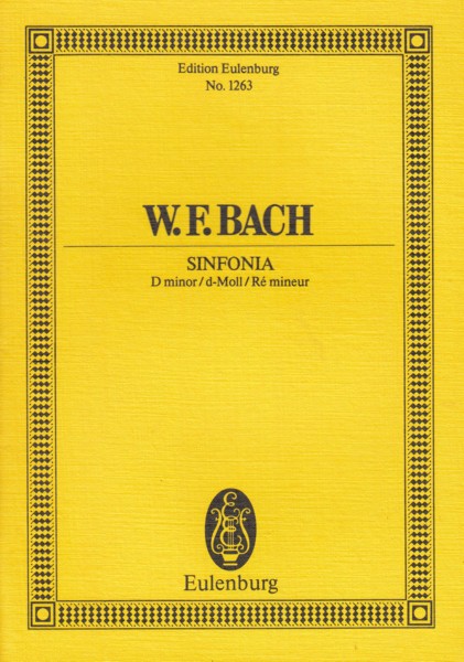 Image for Sinfonia in d minor - Study Score