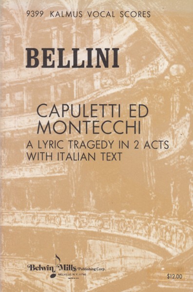 Image for I Capuletti ed I Montecchi - Vocal Score