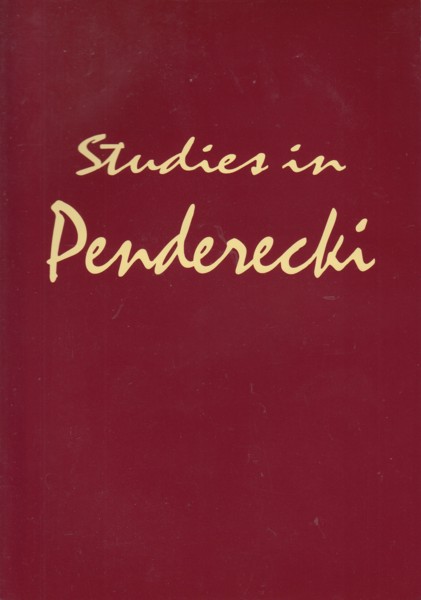 Image for Studies in Penderecki