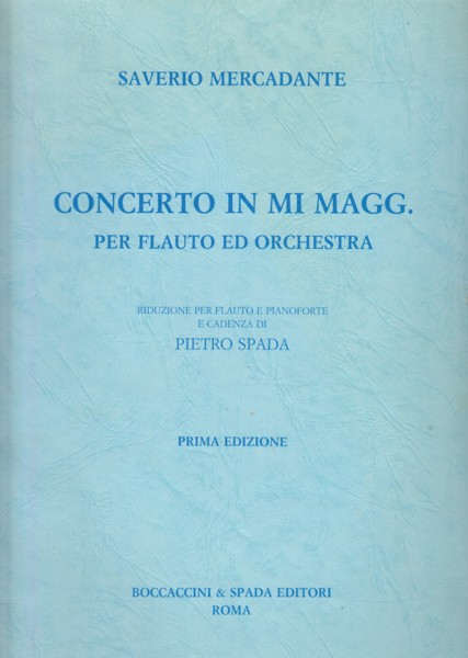 Image for Concerto in E major for Flute and Orchestra - Flute & Piano