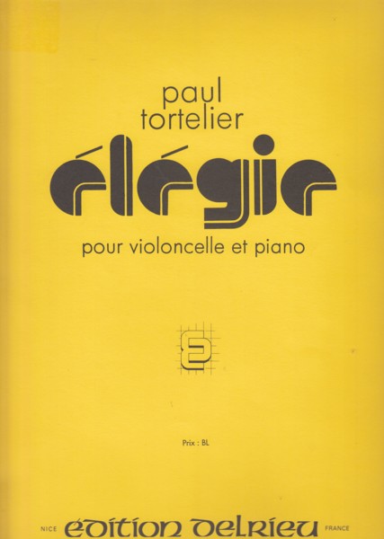 Image for Élégie for Cello & Piano