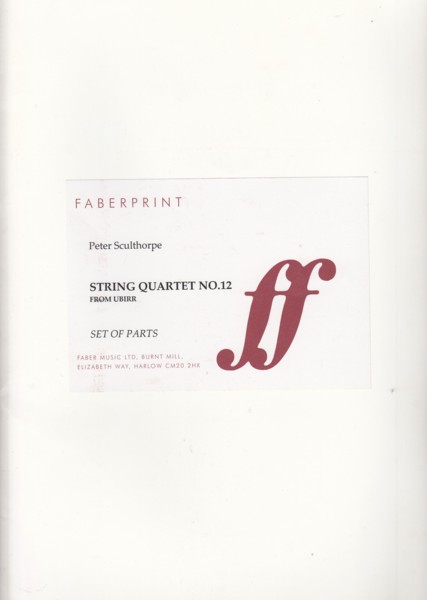 Image for String Quartet No.12 (From Ubirr) for String Quartet and Didjeridu - Set of Parts