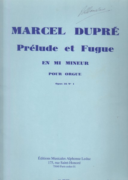 Image for Prelude and Fugue in e minor, Op.36 No.1 - Organ