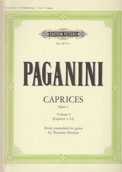 Image for Caprices Op.1, Nos.1 to 12 - Guitar