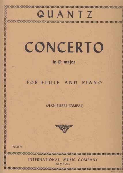 Image for Flute Concerto in D major - Flute & Piano