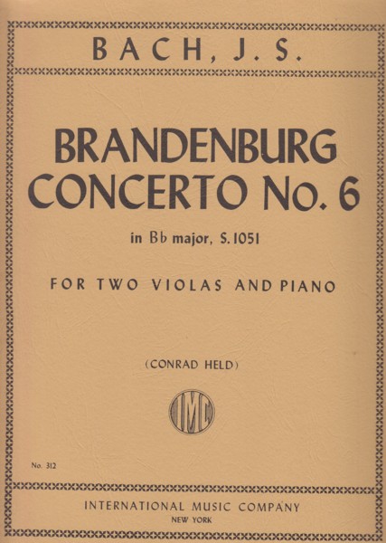 Image for Brandenburg Concerto No.6 - Two Violas & Piano