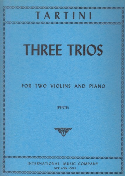 Three Trios for Two Violins and Piano Image for Three Trios for Two Violins and Piano