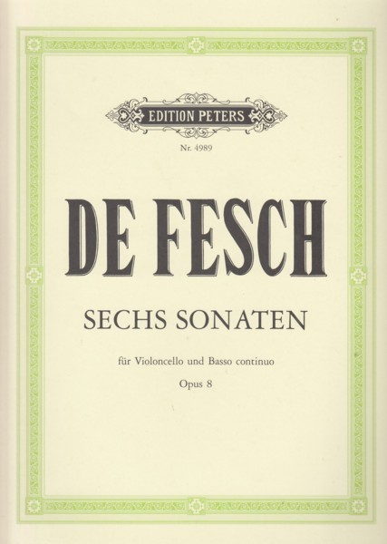Image for 6 Sonatas for Cello and Basso continuo, Op.8