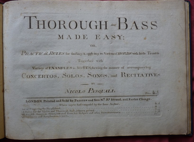 Image for Thorough Bass Made Easy or Practical Rules for finding & applying it's Various Chords with little Trouble: Together with Variety of Examples in Notes, shewing the manner of accompanying Concertos, Solos, Songs, and Recitatives.