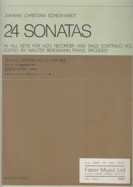 Image for 24 Sonatas in all Keys for Alto Recorder and Bass Continuo, Volume 2