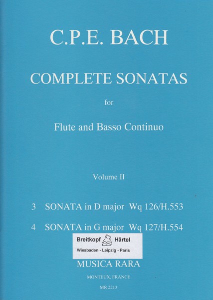 Image for Complete Sonatas for Flute & Basso Continuo Volume II