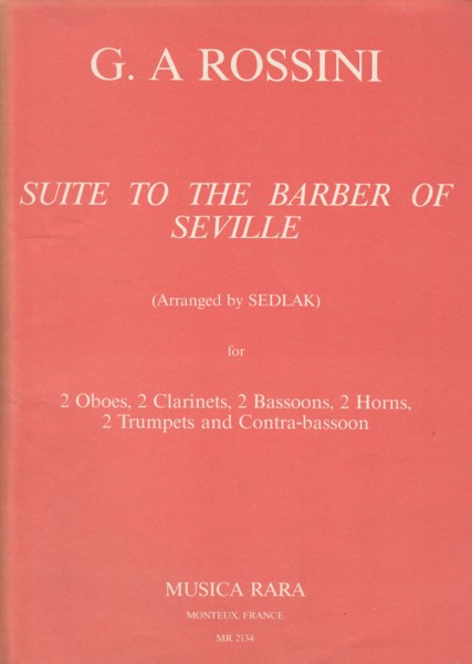 Image for Suite to The Barber of Seville for 11 wind - Score & Parts