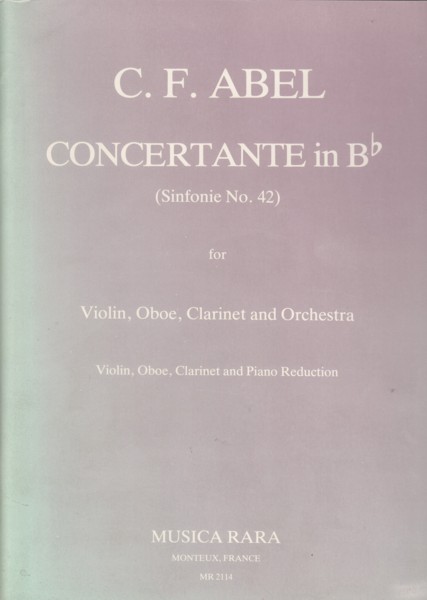 Image for Concertante in B flat (Sinfonie No.42) for Violin, Oboe, Clarinet in B flat and Piano - Set of Parts