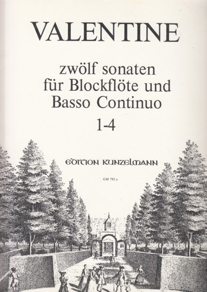 Image for Twelve Sonatas for Treble Recorder and Basso Continuo Nos.1 - 4