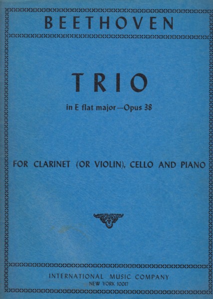 Image for Trio in E flat major, Op.38 for Clarinet in B flat (or Violin), Cello & Piano - Set of Parts