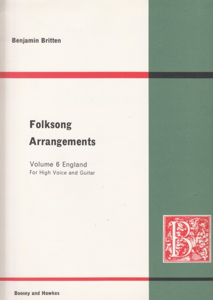 Image for Folksong Arrangements Volume 6 England - High Voice & Guitar