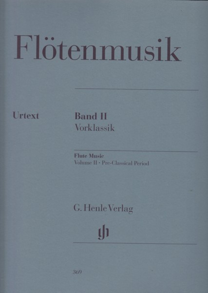 Flute Music Volume II - Pre Classical Period Image for Flute Music Volume II - Pre Classical Period