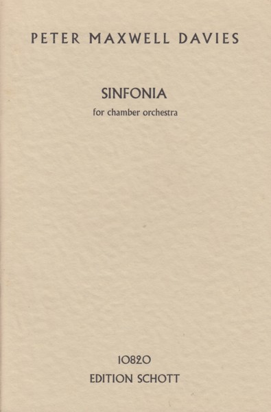 Image for Sinfonia for Chamber Orchestra - Study Score