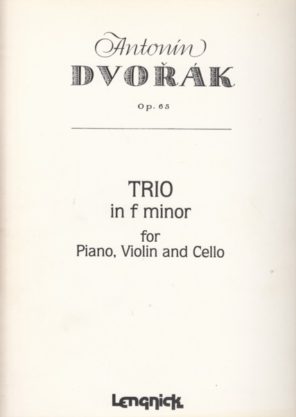 Image for Piano Trio in f minor, Op.65 - Set of Parts